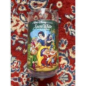 Vintage Burger King Disney Snow White Collector Glass Cup 90s Seven Dwarfs